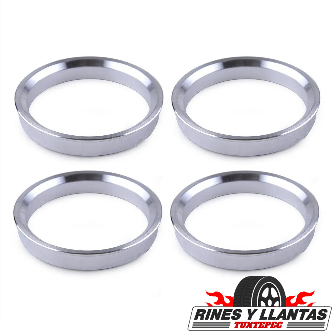 Centradores De Rin 66.1 / 73.2 De Aluminio (4 Piezas)