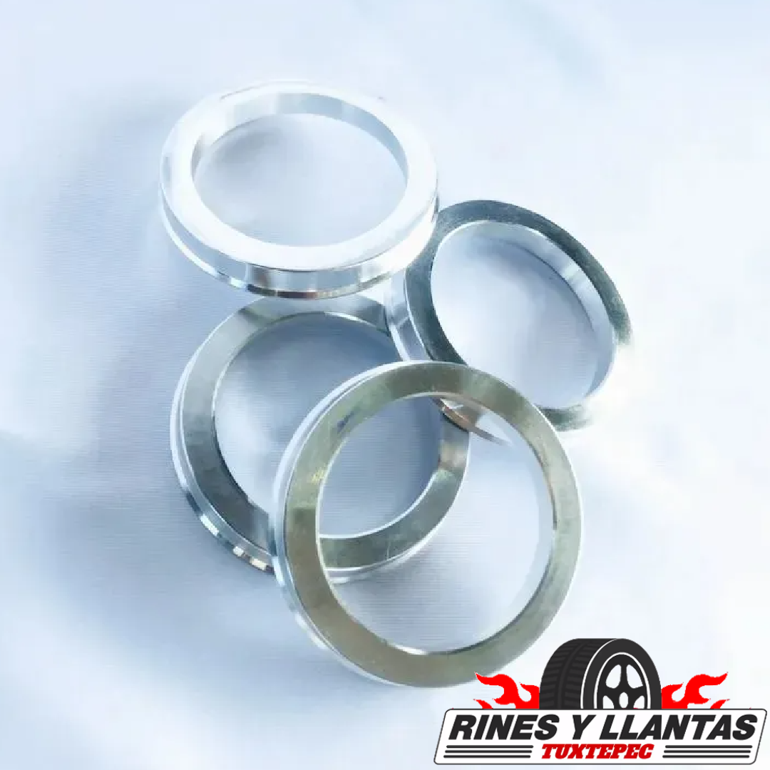 Centradores De Rin 66.1 / 73.2 De Aluminio (4 Piezas)